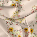 Decorative Multicolour Sunflower Digital Printed Fabric - Pure Georgette – pg 0 ta07140 110 decorative multicolour sunflower digital printed fabric pure georgette 4
