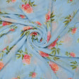 Skyblue Flower Pure Georgette Printed Fabric – pg 0 ta07217p3 110 skyblue flower pure georgette printed fabric 1