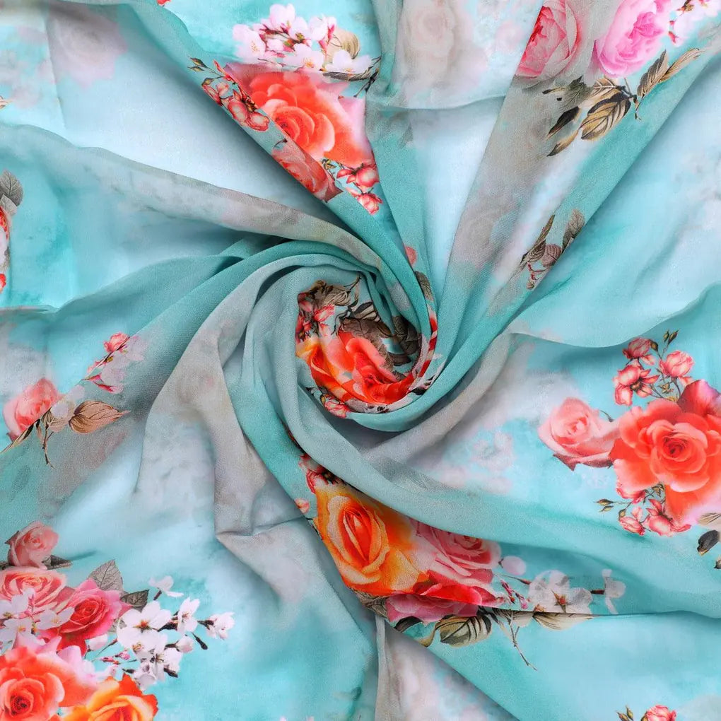 Beautiful Wite Orchid Flower Digital Printed Fabric - Pure Georgette – pg 0 ta07379p1 110 beautiful wite orchid flower digital printed fabric pure georgette 1