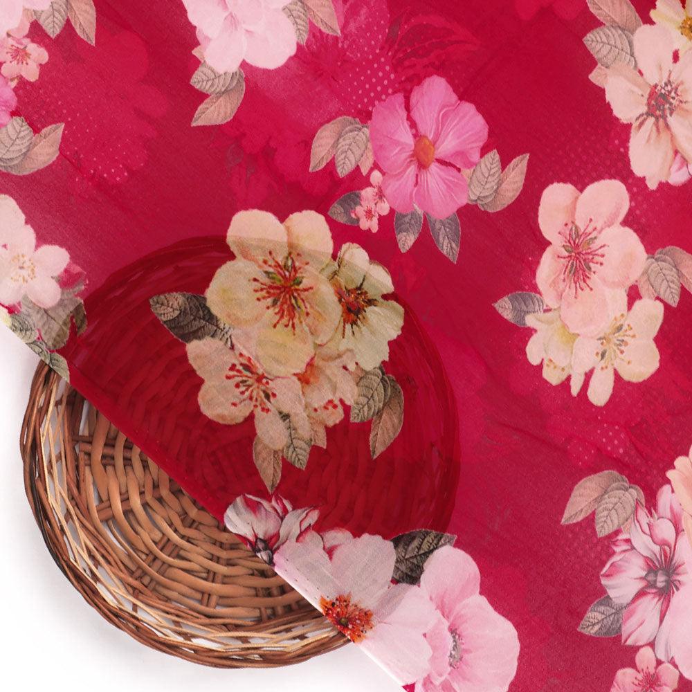 Big Narcissus Multi Colour Flower Digital Printed Fabric - Pure Georgette – pg 0 ta07418p9 110 big narcissus multi colour flower digital printed fabric pure georgette 2