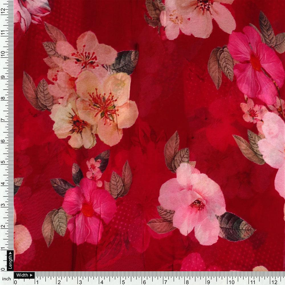 Big Narcissus Multi Colour Flower Digital Printed Fabric - Pure Georgette – pg 0 ta07418p9 110 big narcissus multi colour flower digital printed fabric pure georgette 4