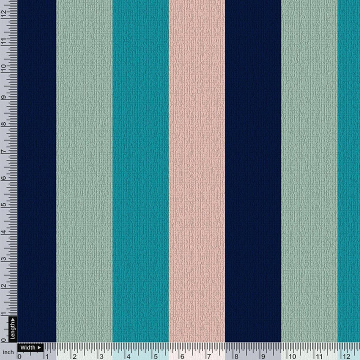 Subtle Colour Stripes Digital Printed Fabric - Pure Georgette - FAB VOGUE Studio®