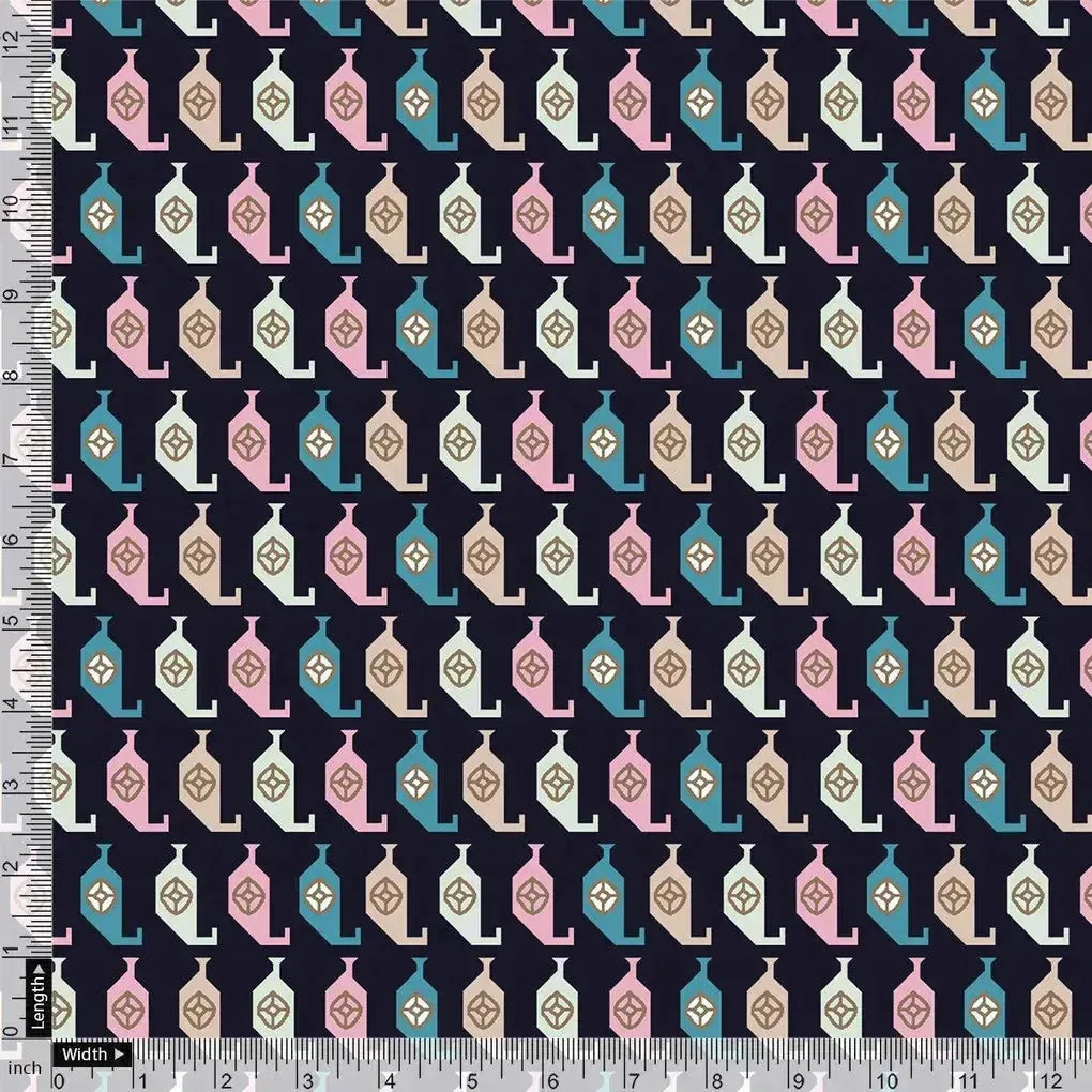 Stylized Leaf Motif Allover Digital Printed Fabric - Pure Georgette – pg 0 ta07535 110 stylized leaf motif allover digital printed fabric pure georgette 4