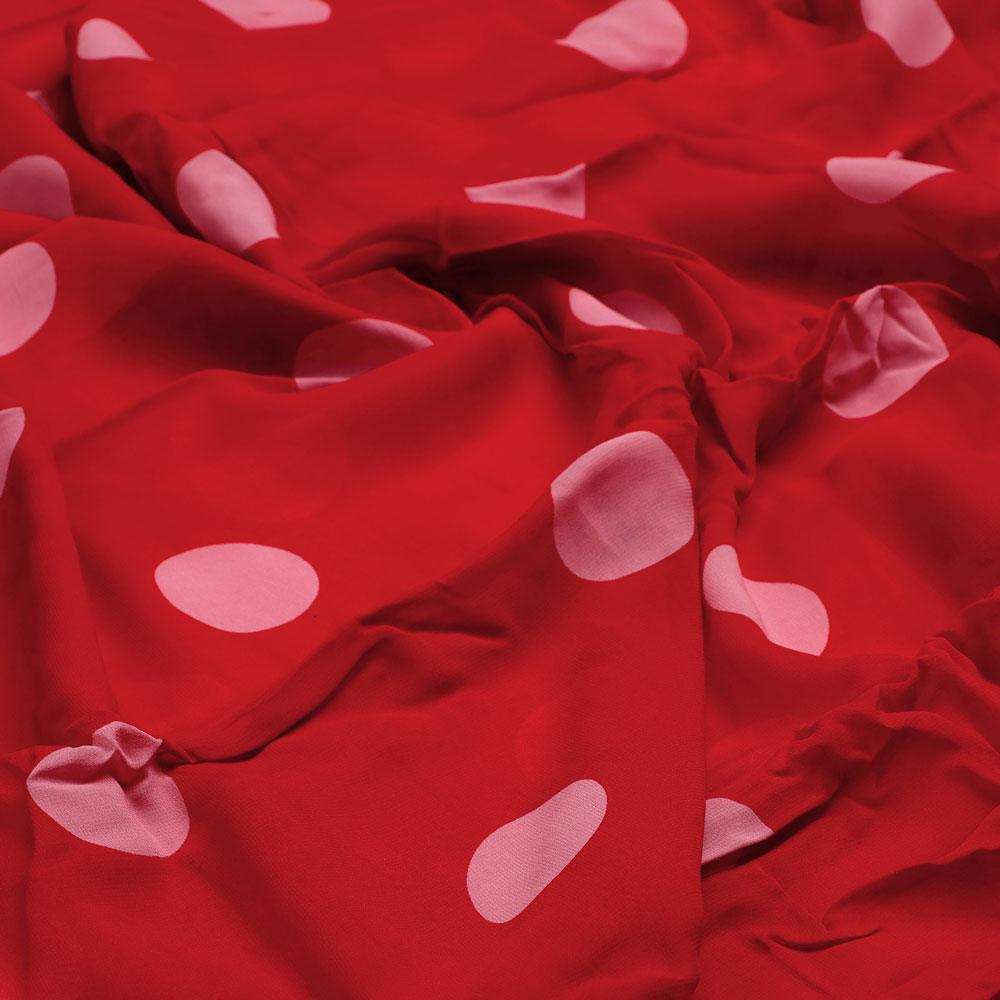 Huge Red Polka Dot Digital Printed Fabric  - Pure Georgette – pg 0 ta07539 110 huge red polka dot digital printed fabric pure georgette 3