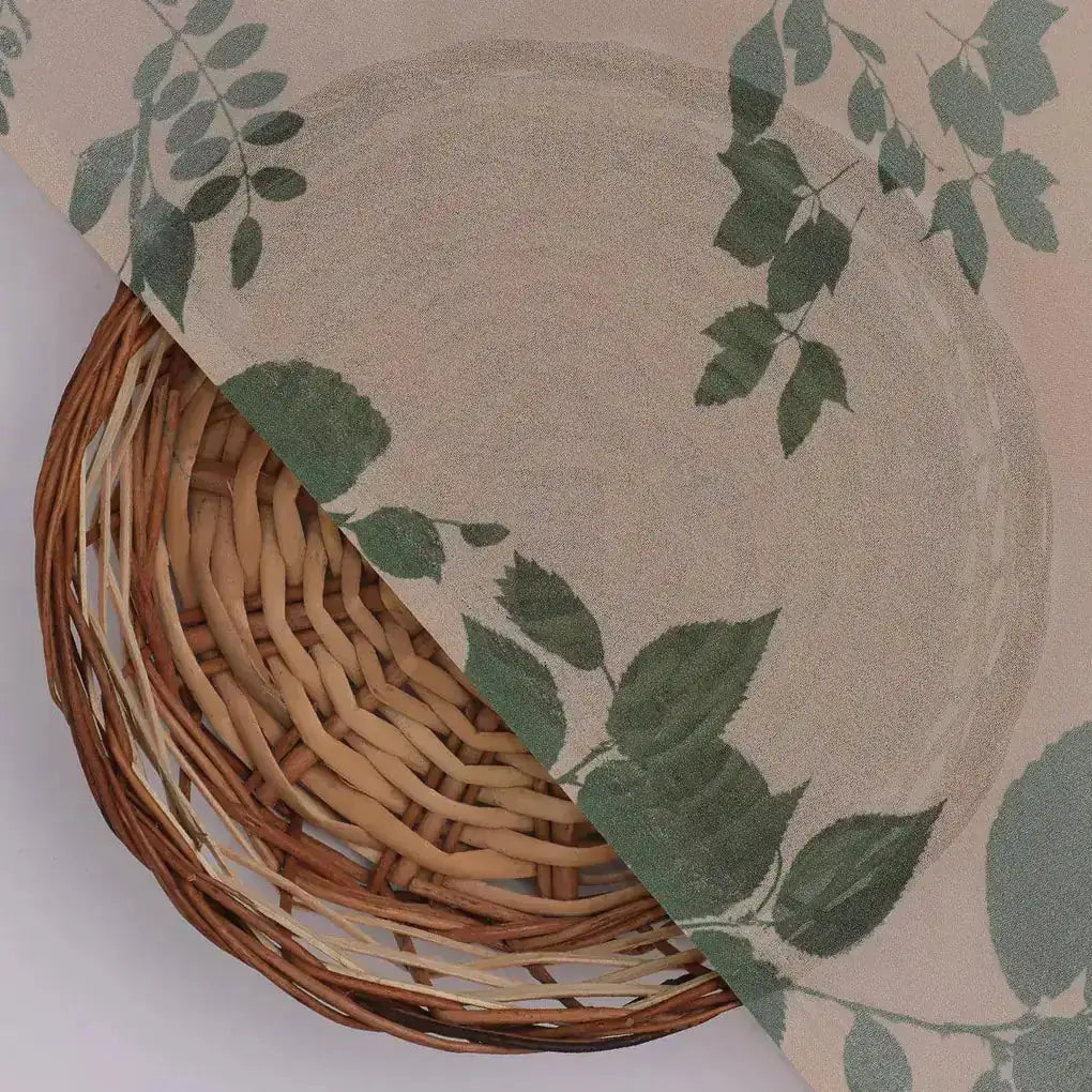 Olive Stalk And Leaves Digital Printed Fabric - Pure Georgette – pg 0 ta07593 110 olive stalk and leaves digital printed fabric pure georgette 2