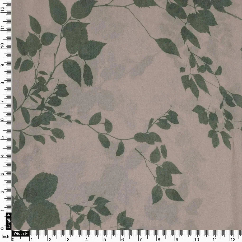 Olive Stalk And Leaves Digital Printed Fabric - Pure Georgette – pg 0 ta07593 110 olive stalk and leaves digital printed fabric pure georgette 4