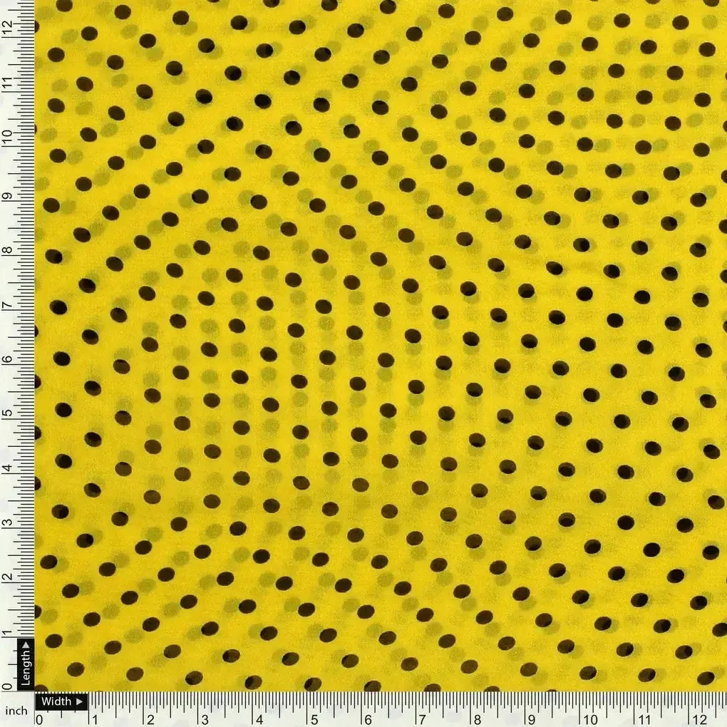 Yellow Polka Dot Digital Printed Fabric - Pure Georgette – pg 0 ta07619p2 110 yellow polka dot digital printed fabric pure georgette 4