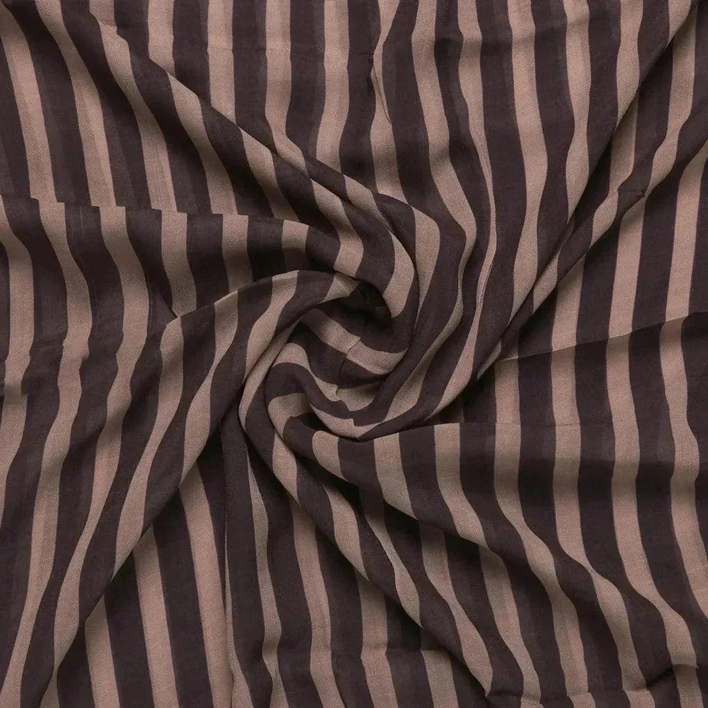 Brown Stripes Digital Printed Fabric - Pure Georgette – pg 0 ta07623 110 brown stripes digital printed fabric pure georgette 1