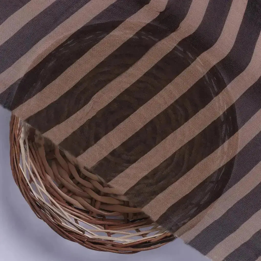 Brown Stripes Digital Printed Fabric - Pure Georgette – pg 0 ta07623 110 brown stripes digital printed fabric pure georgette 2