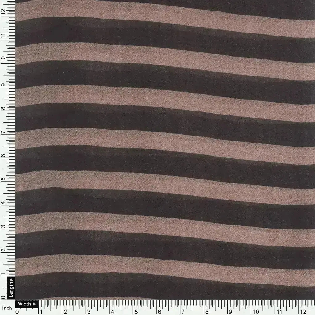 Brown Stripes Digital Printed Fabric - Pure Georgette – pg 0 ta07623 110 brown stripes digital printed fabric pure georgette 4