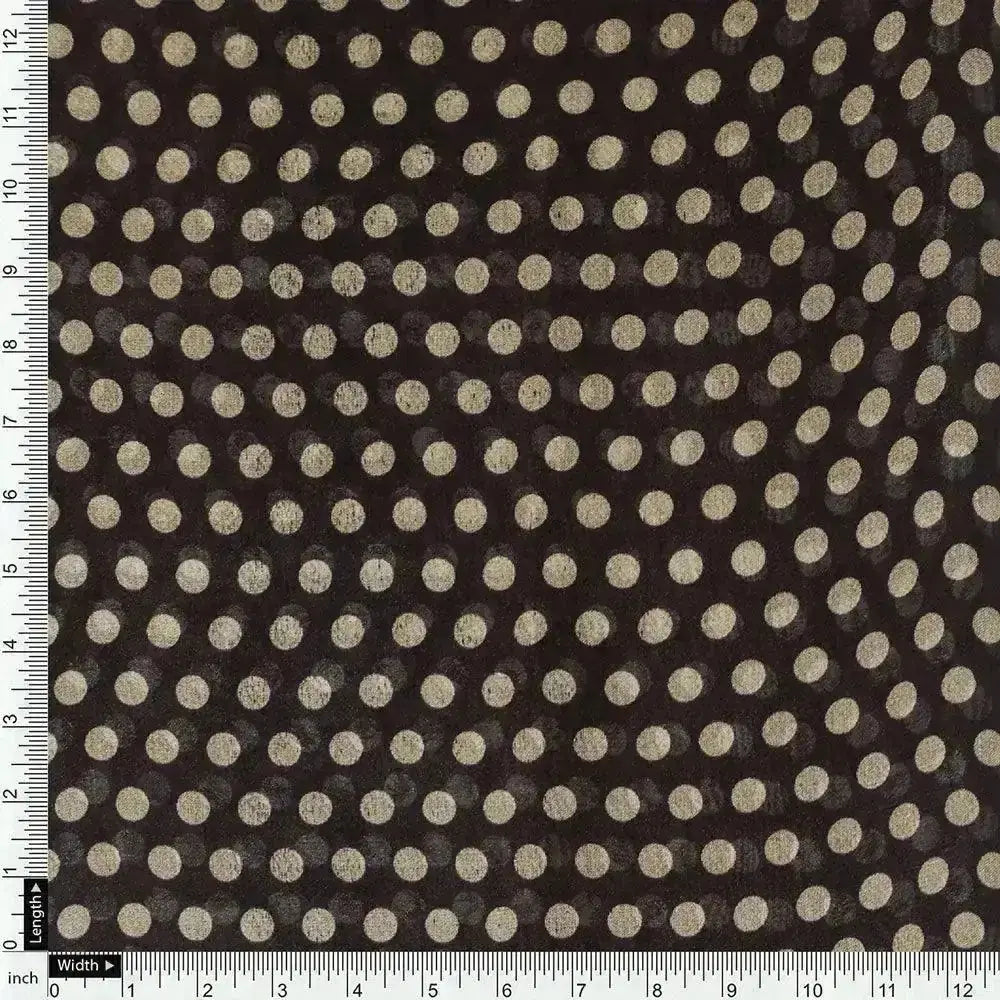 Brown Polka Dot Digital Printed Fabric - Pure Georgette – pg 0 ta07635 110 brown polka dot digital printed fabric pure georgette 4