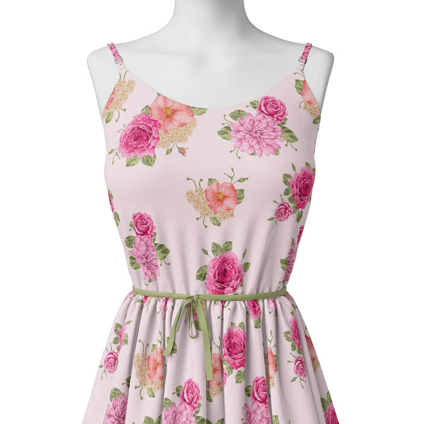 Simple And Beautiful Roses With Pink Lotus Digital Printed Fabric - Pure Georgette – pg 0 ta07841p2 110 simple and beautiful roses with pink lotus digital printed fabric pure georgette 2 - alternate view