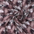 Watercolor Blooming Flower Brown Flower Digital Printed Fabric - Pure Georgette – pg 0 ta08146p3 110 watercolor blooming flower brown flower digital printed fabric pure georgette 1