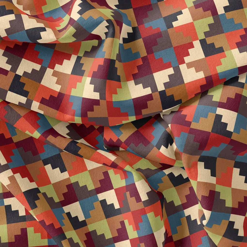 Multicolour Abstract Colourful Digital Printed Fabric - Pure Georgette – pg 0 ta08249p 110 multicolour abstract colourful digital printed fabric pure georgette 3
