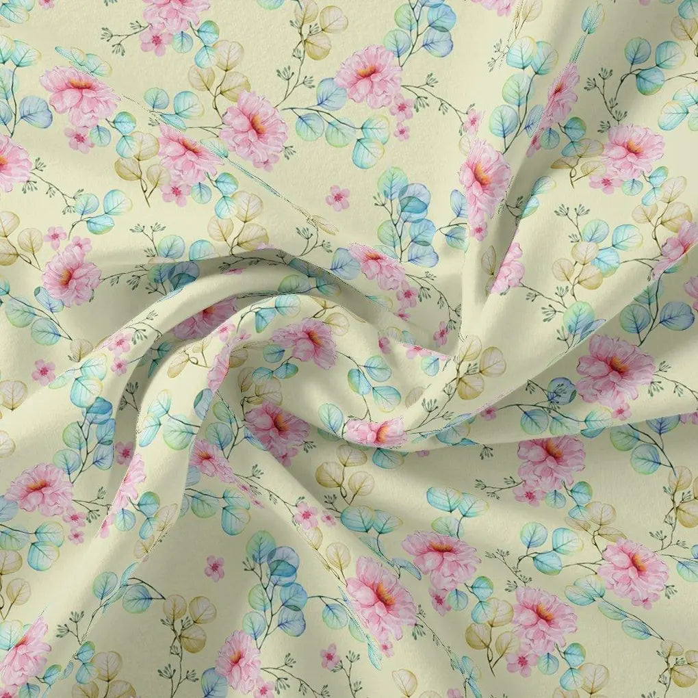 Peony Pink Flower Seamless Pattern Digital Printed Fabric - Pure Georgette – pg 0 ta08251p 110 peony pink flower seamless pattern digital printed fabric pure georgette 1