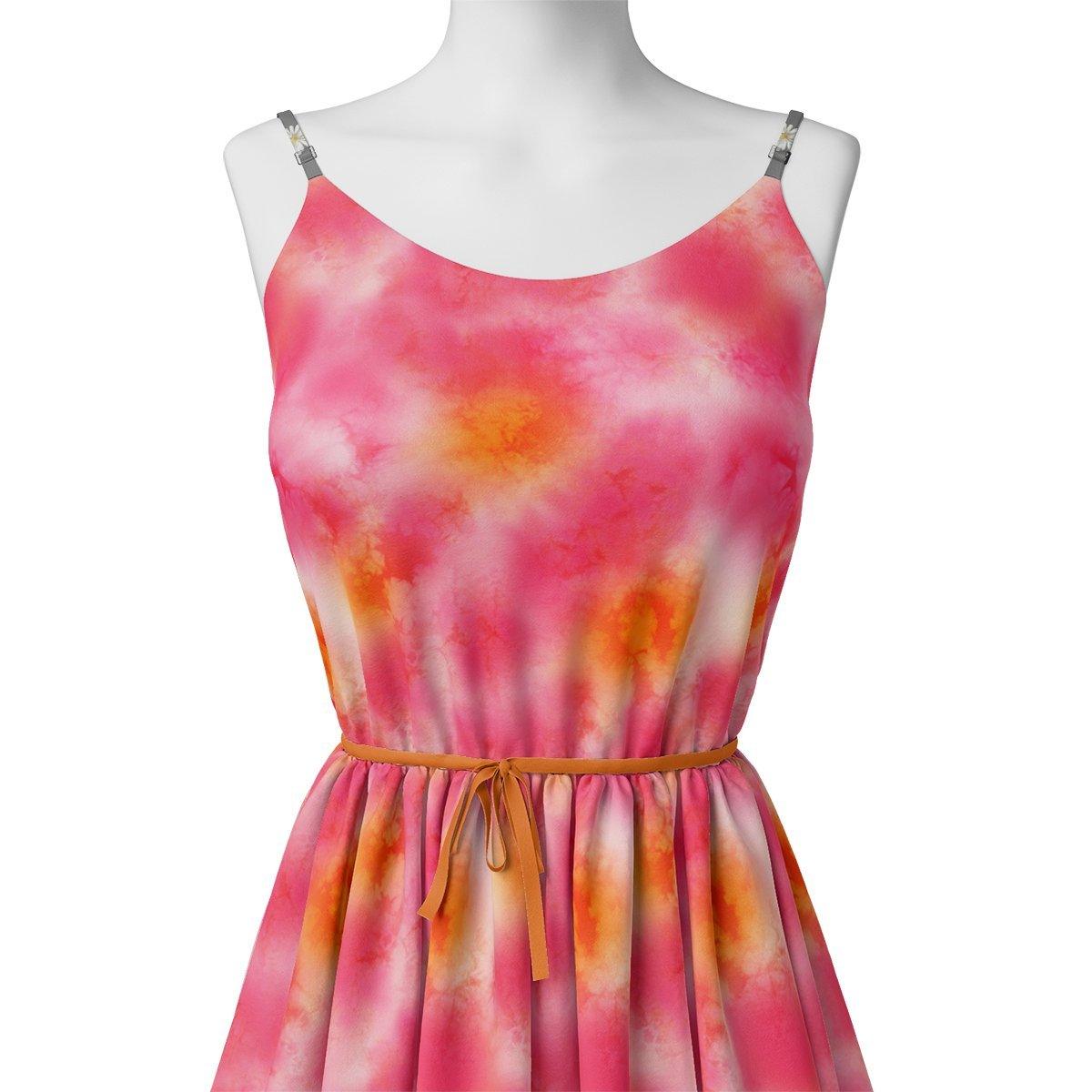 Morden Spotted Pink & Orange Digital Printed Fabric - Pure Georgette – pg 0 ta08260p1 110 morden spotted pink and orange digital printed fabric pure georgette 2