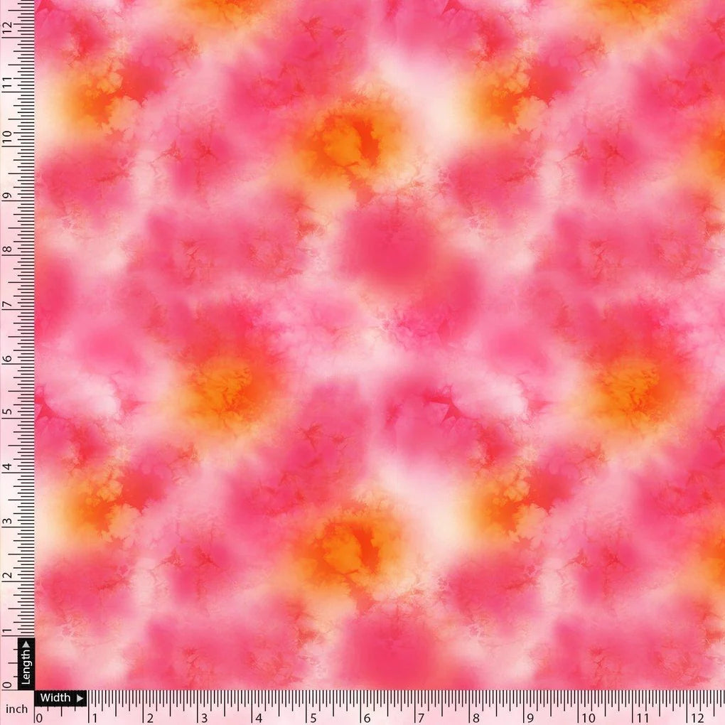 Morden Spotted Pink & Orange Digital Printed Fabric - Pure Georgette – pg 0 ta08260p1 110 morden spotted pink and orange digital printed fabric pure georgette 4
