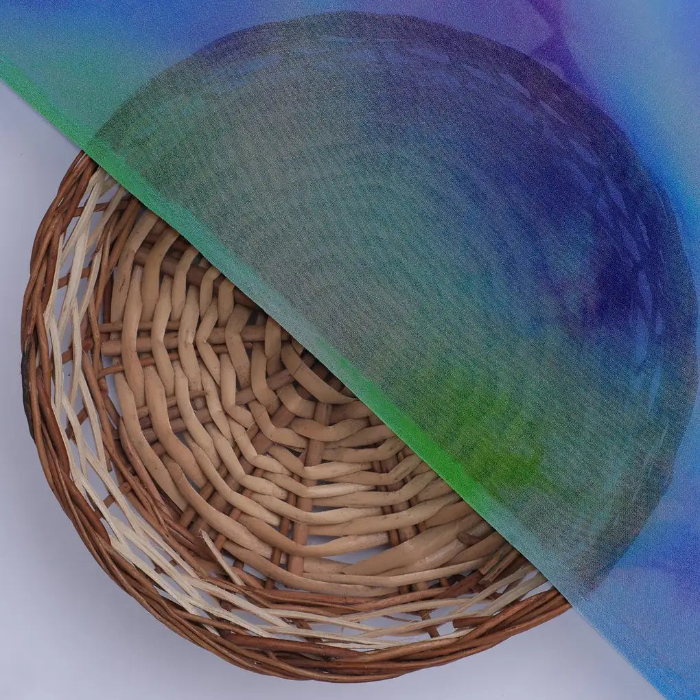 Classic Spotted Blue & Green Digital Printed Fabric - Pure Georgette – pg 0 ta08260p2 110 classic spotted blue and green digital printed fabric pure georgette 2