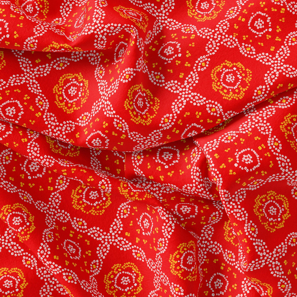 Attractive Seamless Bandhani Digital Printed Fabric - Pure Georgette - FAB VOGUE Studio®