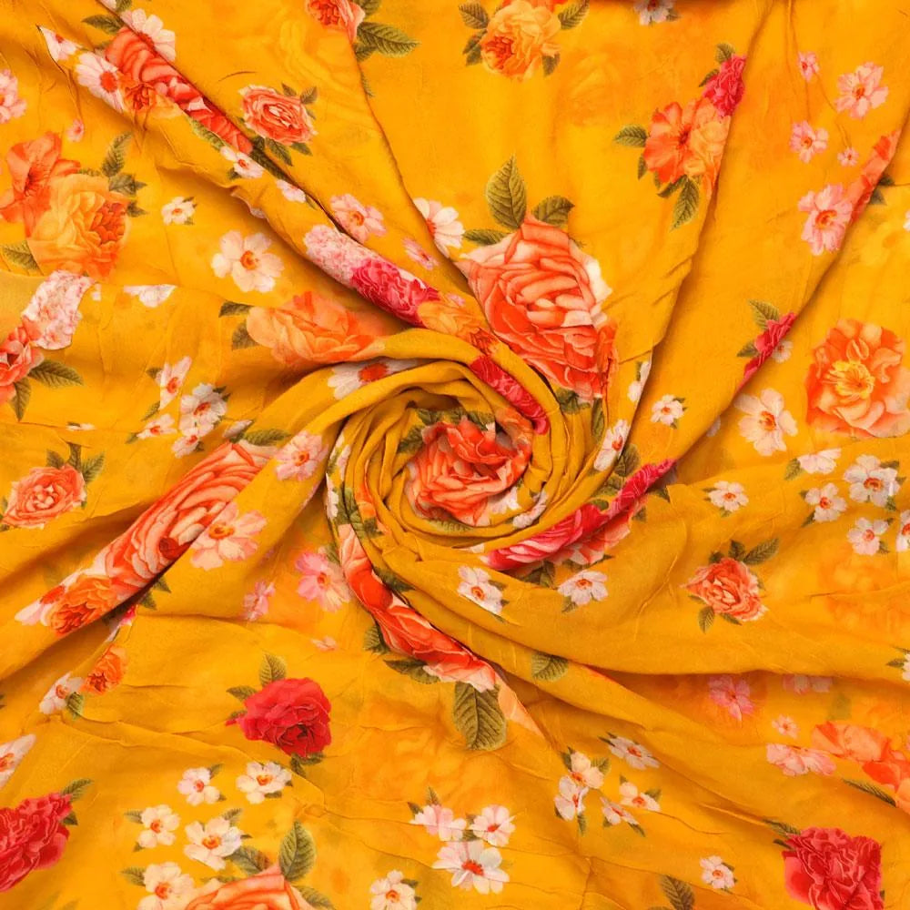 Golden Yellow Floral Pure Georgette Printed Fabric – pg 0 ta08277p6 110 golden yellow floral pure georgette printed fabric 1