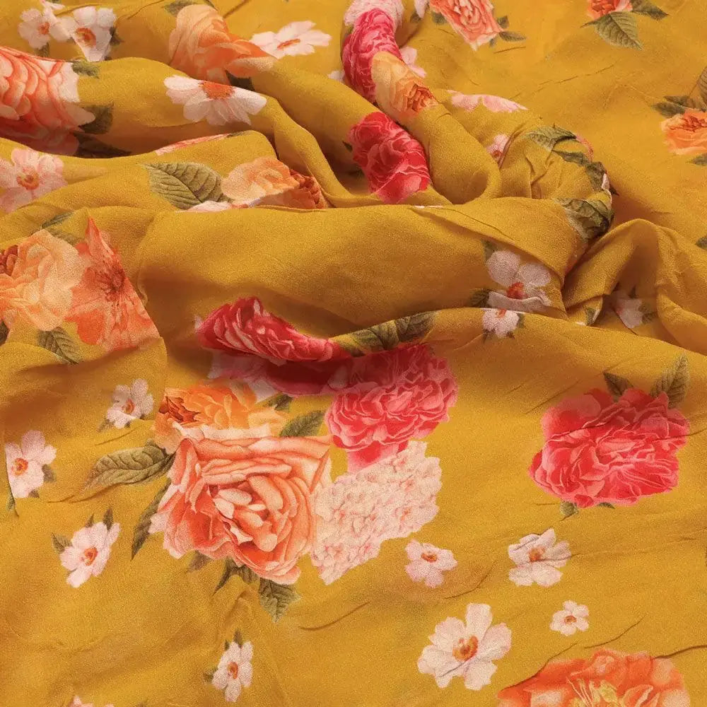 Golden Yellow Floral Pure Georgette Printed Fabric – pg 0 ta08277p6 110 golden yellow floral pure georgette printed fabric 3