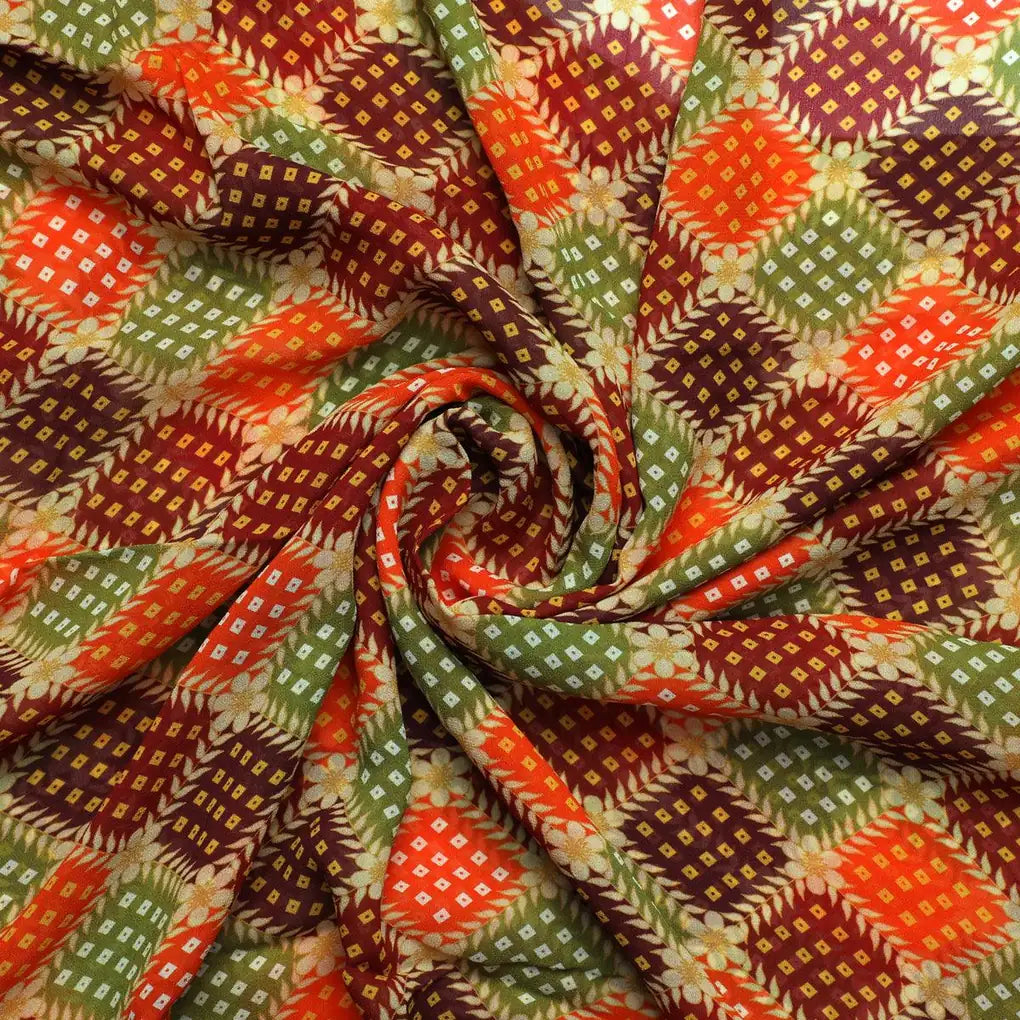 Seamless Honeycomb Repeat Pattern Digital Printed Fabric - Pure Georgette – pg 0 ta08278p1 110 seamless honeycomb repeat pattern digital printed fabric pure georgette 1