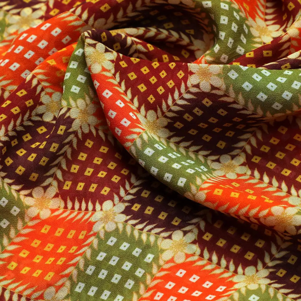 Seamless Honeycomb Repeat Pattern Digital Printed Fabric - Pure Georgette – pg 0 ta08278p1 110 seamless honeycomb repeat pattern digital printed fabric pure georgette 3