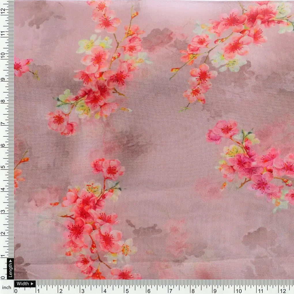 Ditsy Cool Summer Pattern Digital Printed Fabric - Pure Georgette – pg 0 ta08283p1 110 ditsy cool summer pattern digital printed fabric pure georgette 4