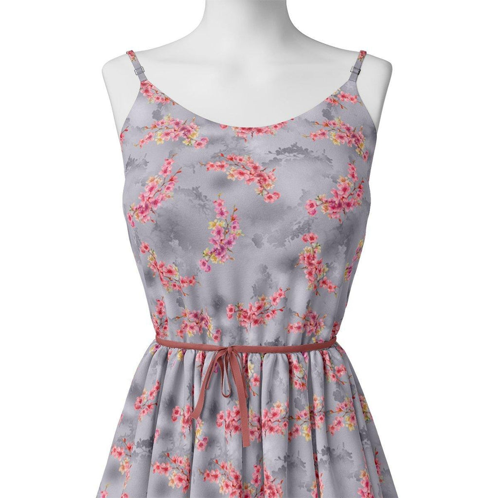 Tiny Pink Violet Floral Flower Digital Printed Fabric - Pure Georgette – pg 0 ta08283p4 110 tiny pink violet floral flower digital printed fabric pure georgette 2