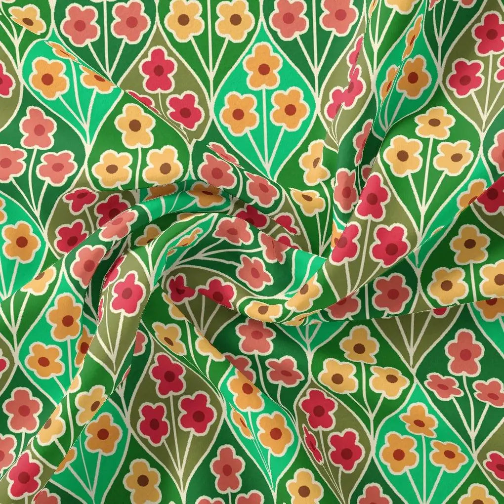 Multicolour Allmandar Flower Ogee Art Digital Printed Fabric - Pure Georgette – pg 0 ta08290p3 110 multicolour allmandar flower ogee art digital printed fabric pure georgette 1