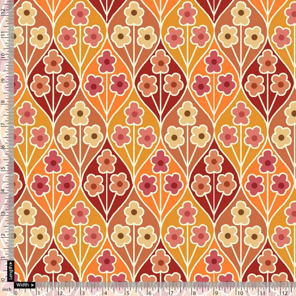 Little Three Colour Allamanda Flower Digital Printed Fabric - Pure Georgette – pg 0 ta08290p4 110 little three colour allamanda flower digital printed fabric pure georgette 5