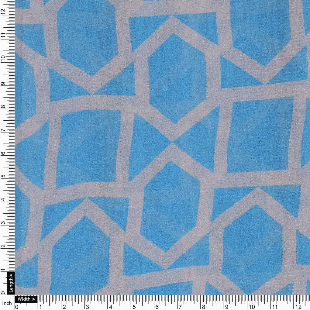 Harlequin Square And Hexagon Digital Printed Fabric - Pure Georgette – pg 0 ta08300 110 harlequin square and hexagon digital printed fabric pure georgette 4
