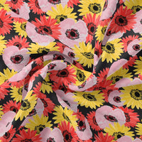 Watercolour Sunflower Digital Printed Fabric - Pure Georgette – pg 0 ta08301p 110 watercolour sunflower digital printed fabric pure georgette 1