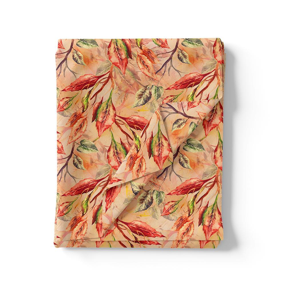 Beautiful Watercolour Gradient Autumnal Leaves Digital Printed Fabric - Pure Georgette – pg 0 ta08302p 110 beautiful watercolour gradient autumnal leaves digital printed fabric pure georgette 3