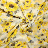 Morden Classic Yellow Sunflower Digital Printed Fabric - Pure Georgette – pg 0 ta08303p 110 morden classic yellow sunflower digital printed fabric pure georgette 1