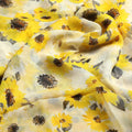 Morden Classic Yellow Sunflower Digital Printed Fabric - Pure Georgette – pg 0 ta08303p 110 morden classic yellow sunflower digital printed fabric pure georgette 3