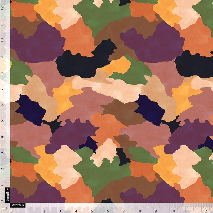 Abstract Colourful Paint Art Digital Printed Fabric - Pure Georgette - FAB VOGUE Studio®