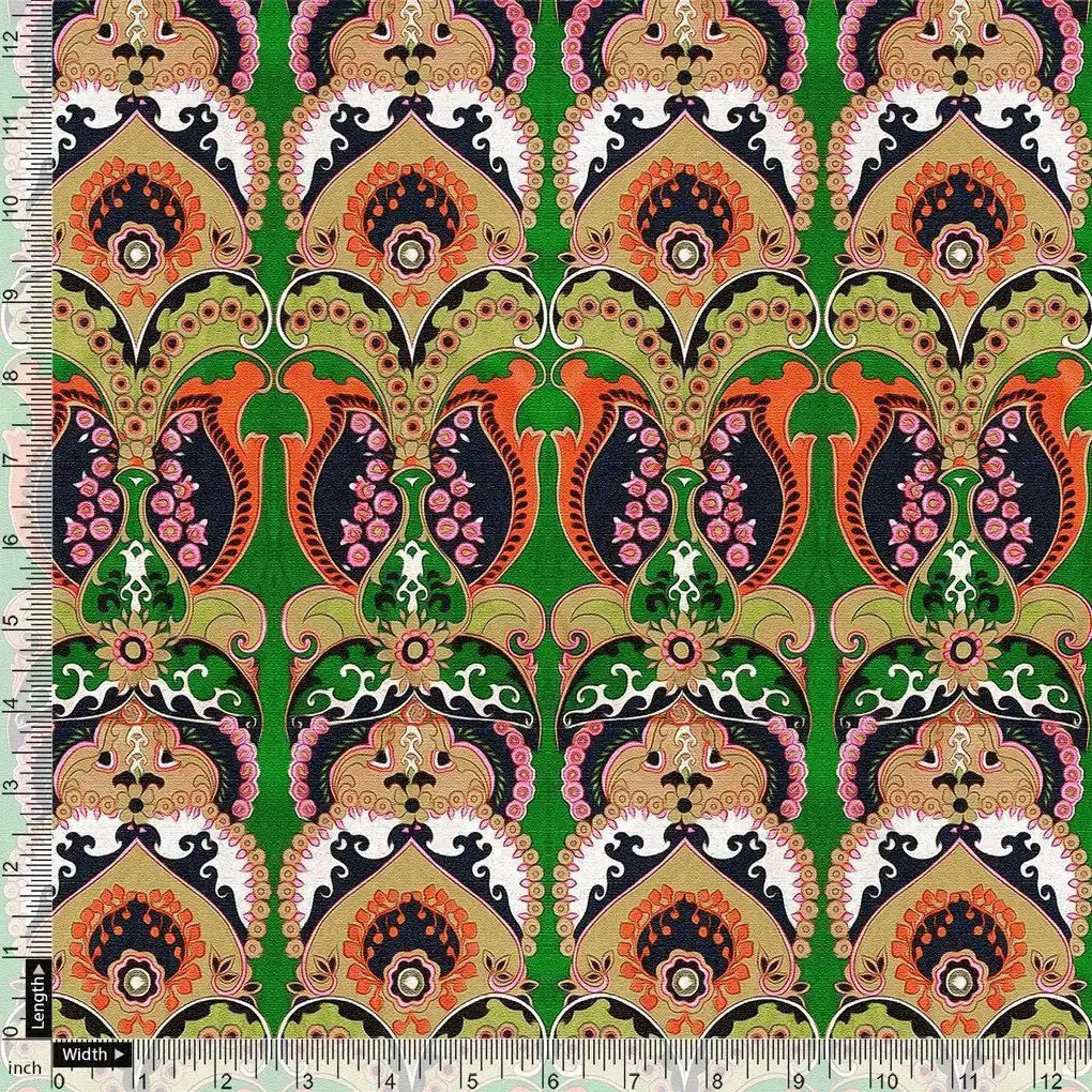 Green Aboriginal Damask Digital Printed Fabric – pg 0 ta0837 110 green aboriginal damask digital printed fabric 4