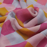 Buffalo Checks Pink And Yellow Digital Printed Fabric - Pure Georgette – pg 0 ta08371 110 buffalo checks pink and yellow digital printed fabric pure georgette 3