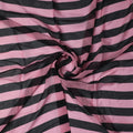 Bayadere Stripes Black With Pink Digital Printed Fabric - Pure Georgette – pg 0 ta08373 110 bayadere stripes black with pink digital printed fabric pure georgette 1