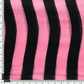 Bayadere Stripes Black With Pink Digital Printed Fabric - Pure Georgette – pg 0 ta08373 110 bayadere stripes black with pink digital printed fabric pure georgette 4
