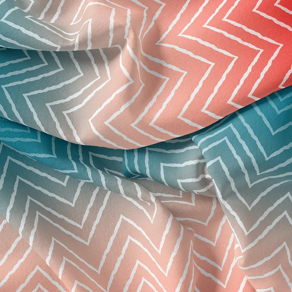 Morden Colours Of Zigzag Digital Printed Fabric - Pure Georgette – pg 0 ta08377p3 110 morden colours of zigzag digital printed fabric pure georgette 3