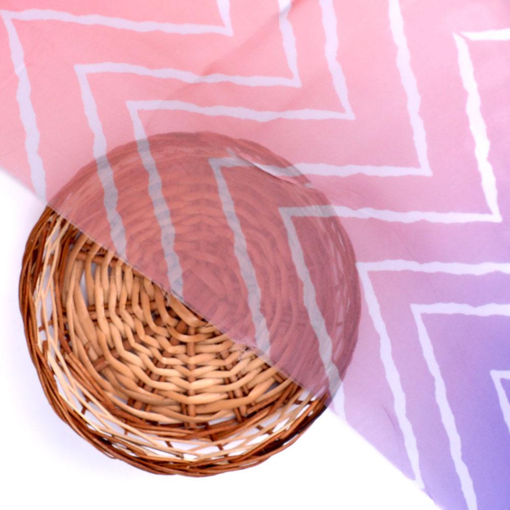 Seamless Multicolour Zigzag Digital Printed Fabric - Pure Georgette - FAB VOGUE Studio®