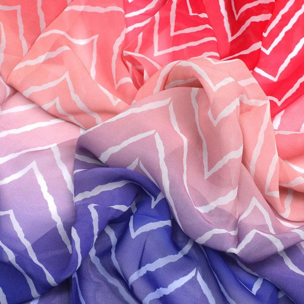 Seamless Multicolour Zigzag Digital Printed Fabric - Pure Georgette – pg 0 ta08377p5 110 seamless multicolour zigzag digital printed fabric pure georgette 3