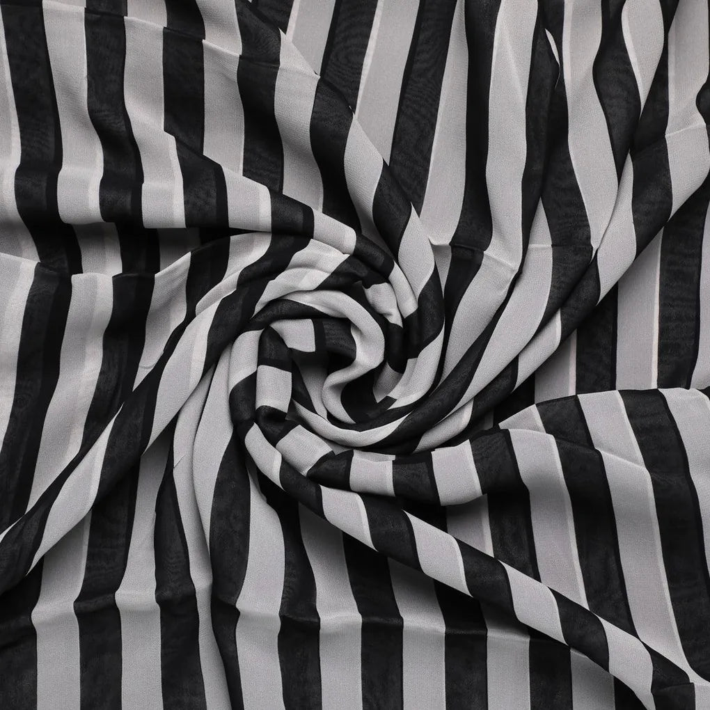 Decorative Black And White Zebra Digital Printed Fabric - Pure Georgette – pg 0 ta08501p2 110 decorative black and white zebra digital printed fabric pure georgette 1
