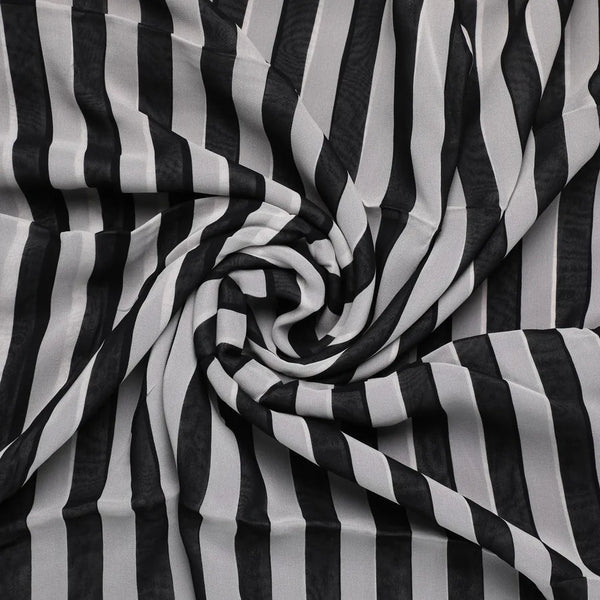Decorative Black And White Zebra Digital Printed Fabric - Pure Georgette – pg 0 ta08501p2 110 decorative black and white zebra digital printed fabric pure georgette 1