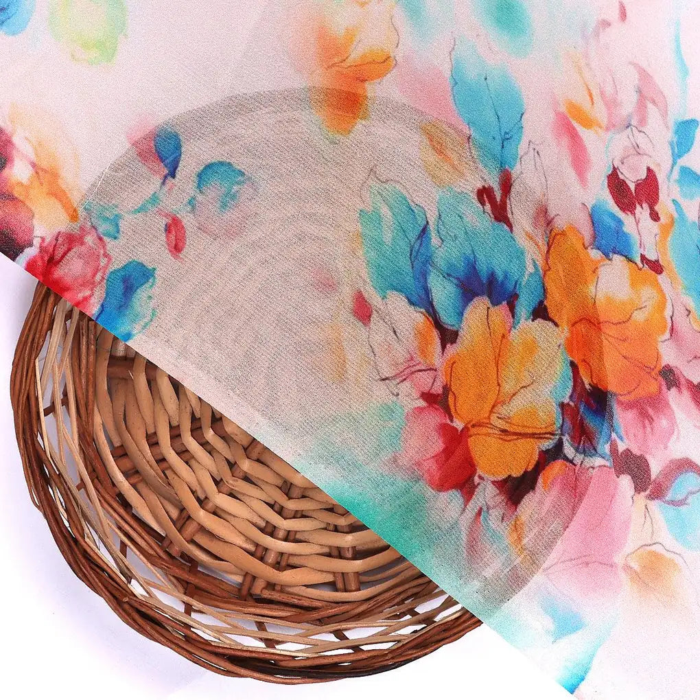 Rainbow Colourful Tulip Roses Digital Printed Fabric - Pure Georgette – pg 0 ta08523p4 110 rainbow colourful tulip roses digital printed fabric pure georgette 2