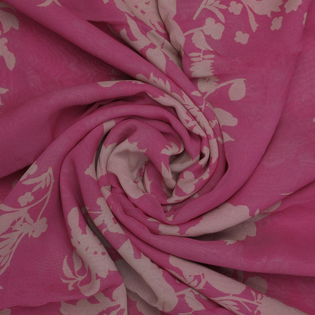 Vintage Old Spoted Flower Digital Printed Fabric - Pure Georgette - FAB VOGUE Studio®
