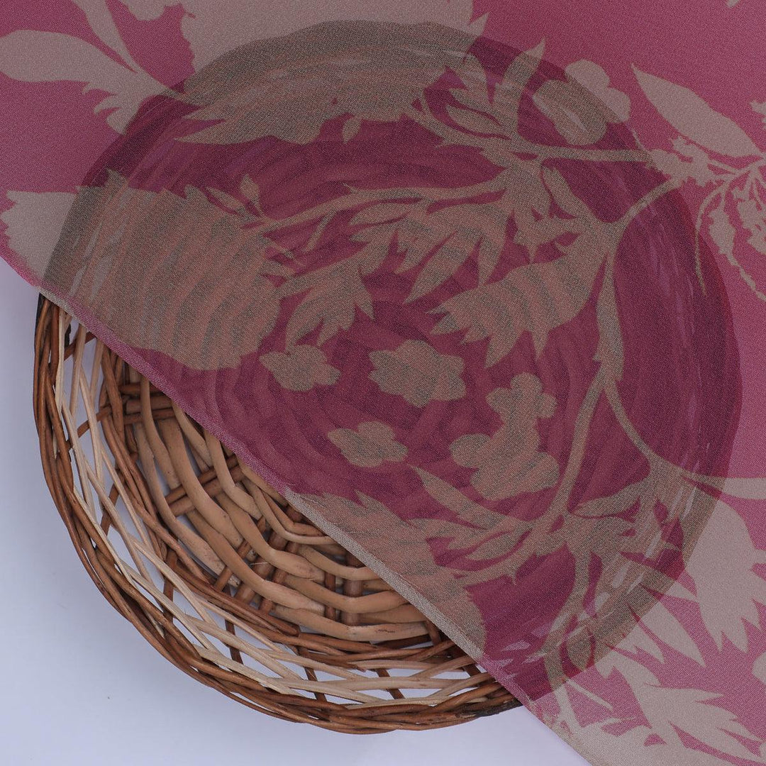 Vintage Old Spoted Flower Digital Printed Fabric - Pure Georgette - FAB VOGUE Studio®