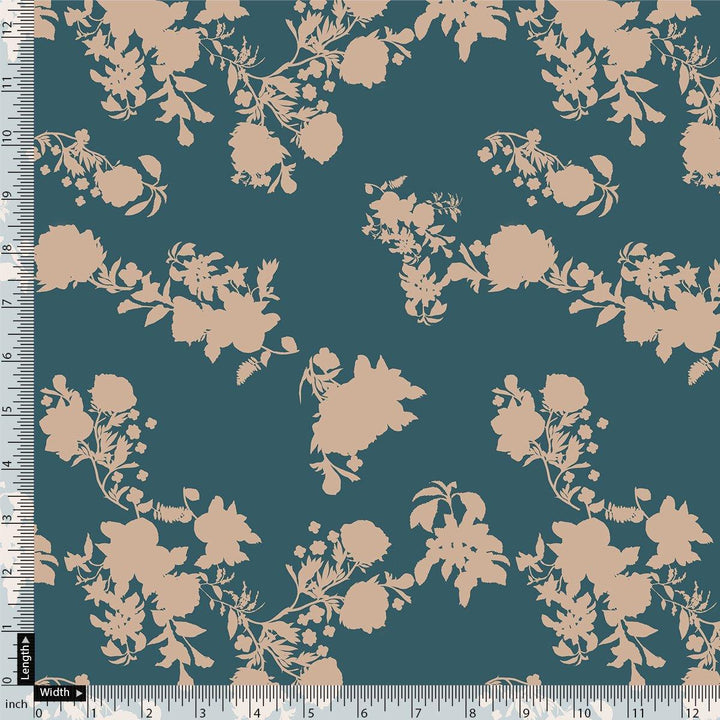 Glorry Beautiful Flower Digital Printed Fabric - Pure Georgette - FAB VOGUE Studio®
